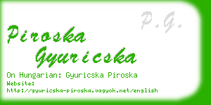 piroska gyuricska business card